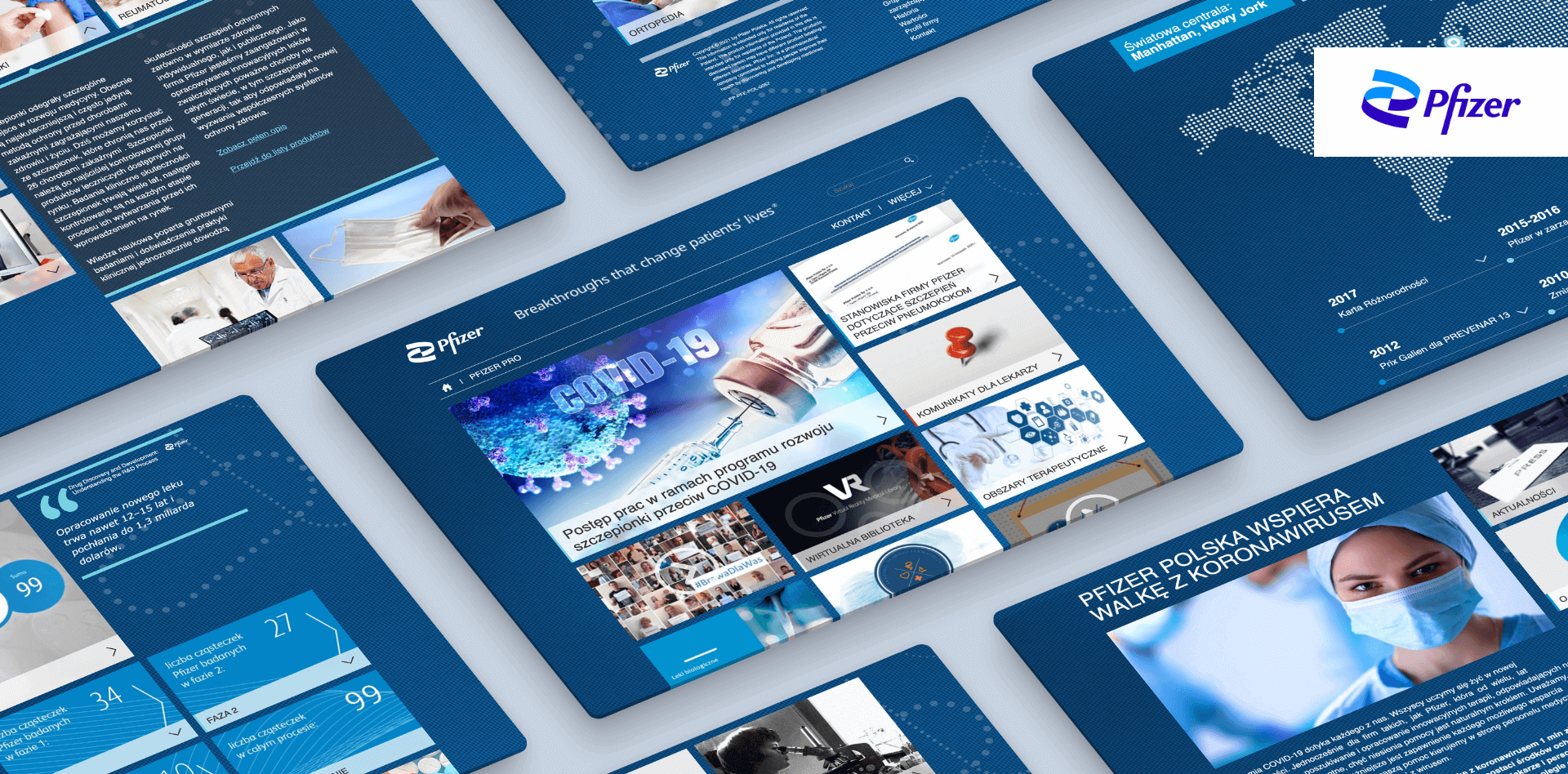 Portfolio: strona internetowa Pfizer Poland